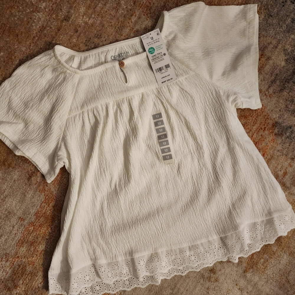 OshKosh B'gosh Flutter Sleeve Boho Blouse  - NWT